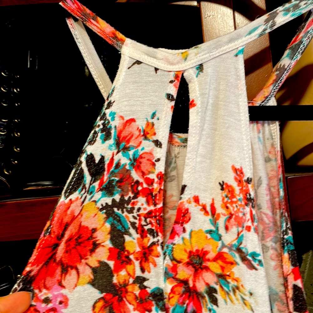 Mind Code. Size: small. Multi-colored flower halter - Picture 3 of 4